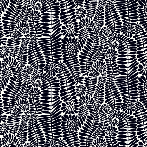 Patchwork Baumwolle - Kaffe Fassett - Fronds Black